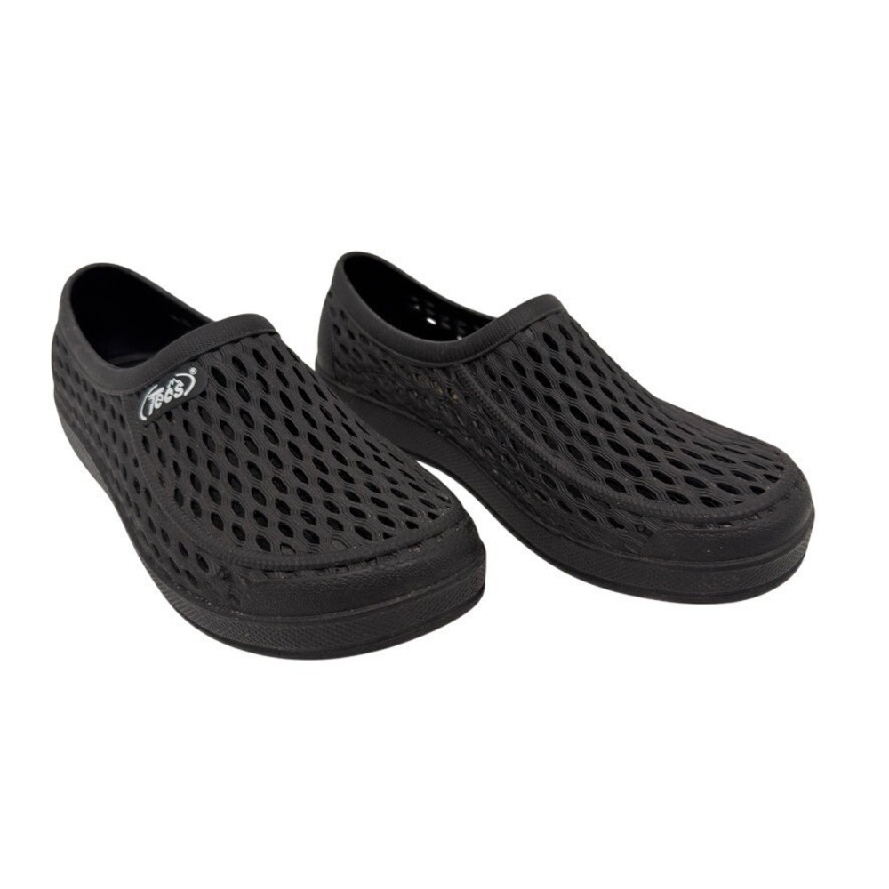 TECS Women's 6 EU 37 Black Mesh Slip-On Comfort Clogs Lightweight‎